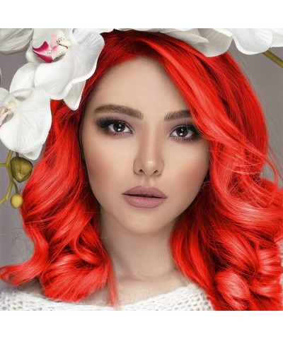 Halloween Mermaid Costume Wig Long Wavy Red Cosplay Hair Wig with Princess Tiara Wand Cosplay Accessories for Halloween Party...