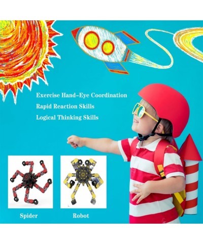 Transformable Fingertip Spinners Toys for Kids Adults Newest Fingertip Gyro Toys Spinning Top Toys Robot Sensory Fidget Toys ...