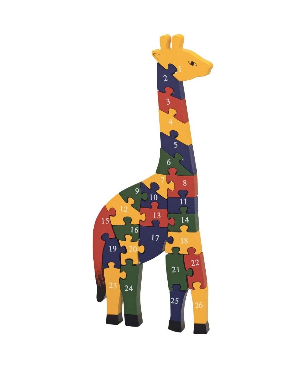 Wooden Alphabet Giraffe Puzzle - Learn ABCs and 123s - Colorful Large 3/4 Inch Thick Non-Toxic Paint $25.36 Jigsaw Puzzles