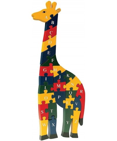 Wooden Alphabet Giraffe Puzzle - Learn ABCs and 123s - Colorful Large 3/4 Inch Thick Non-Toxic Paint $25.36 Jigsaw Puzzles