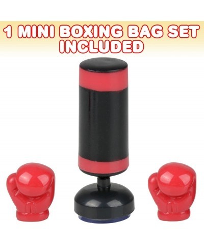 Mini Boxing Bag Set for Kids 3-Piece Set with 1 Mini Punching Bag and 2 Gloves Cool Desk Toys for Adults Boxing Tabletop Game...