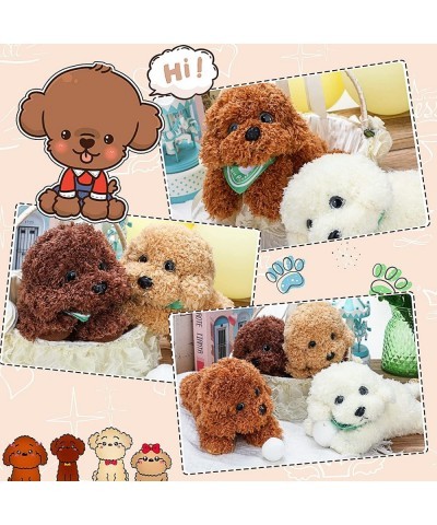 4 Pieces Dog Stuffed Animal Dogs Plush Animals Colorful Stuffed Dog Puppy Stuffed Animal Cuddly Plush Doll for Birthday Party...