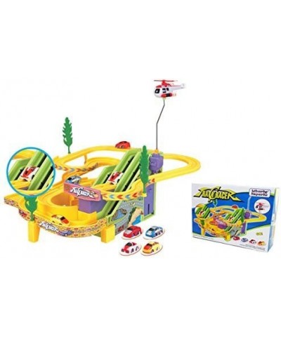 New Edition - Track Racer Race Cars Fun Toy Playset for Kids - Battery Operated Sport Racing Vehicles and Helicopter Track Se...