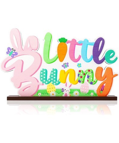 Bunny Baby Shower Wooden Centerpiece Little Bunny Is On The Way Wood Letter Sign Gender Reveal Party Decoration for Spring Ho...