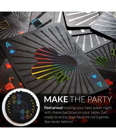 Premium Playing Cards Deck of Cards with Free Card Game eBook Cool Prism Gloss Ink Great Poker Cards Unique Bright Rainbow & ...