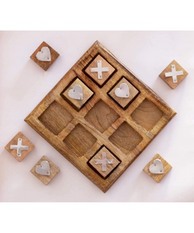 Tic Tac Toe for Kids and Adults Living Room Coffee Table Décor Family XOXO Decorative Pieces Adult Rustic Kids Play Night Cla...