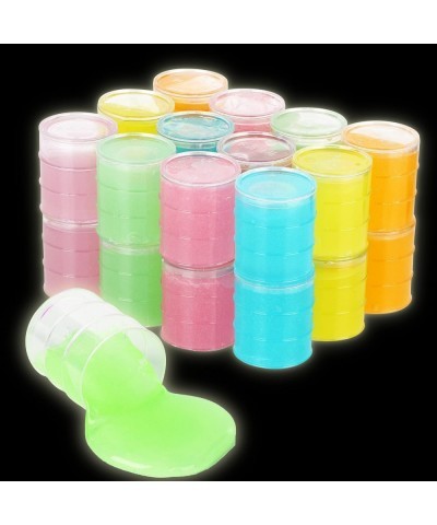 24 Pack Glow in The Dark Slime Multi Colors Crystal Galaxy Slime - Green Blue Pink Yellow Purple and Orange Party Favors Birt...