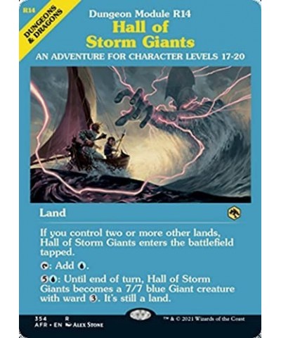 Magic: the Gathering - Hall of Storm Giants (354) - Showcase (Dungeon Module Cover) - Adventures in The Forgotten Realms $15....