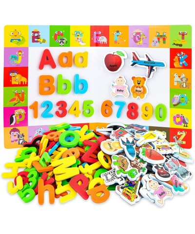 Magnetic Letters and Numbers + Matching A-Z Objects / ABC Magnets Numbers and Board + E-Book with 35 Learning & Spelling Game...