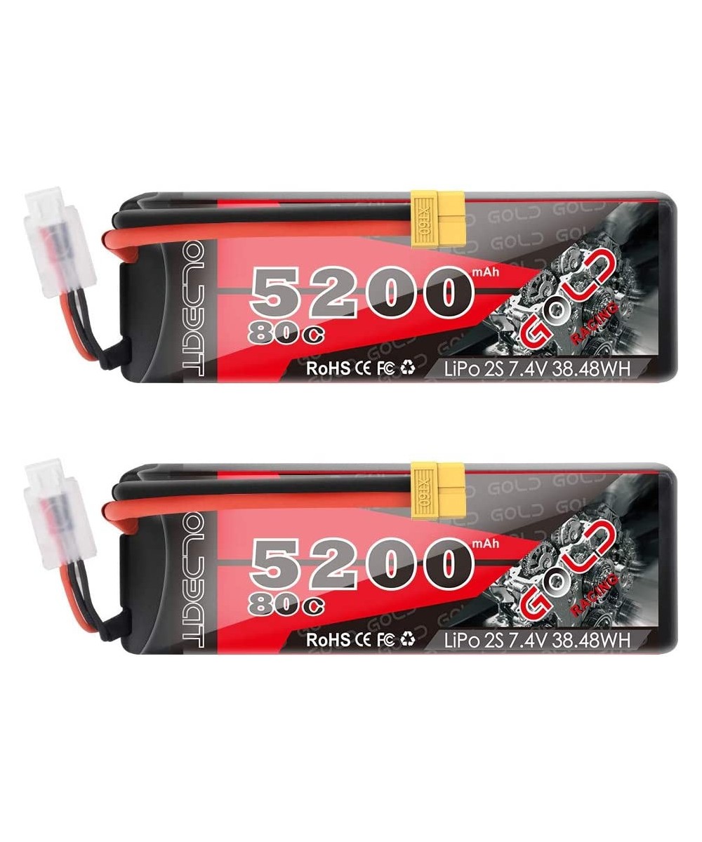 5200mAh 80C 2S 7.4V RC LiPo Battery Hard Case with XT60 Plug for RC Evader BX Car RC Truck RC Truggy Racing (2 Pack) $47.68 H...