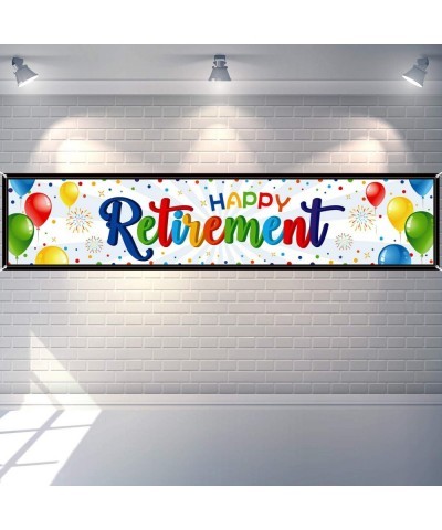 Happy Retirement Banner Huge Retirement Party Sign Home Outdoor Retirement Party Banner Bunting Backdrop Background Photo Boo...