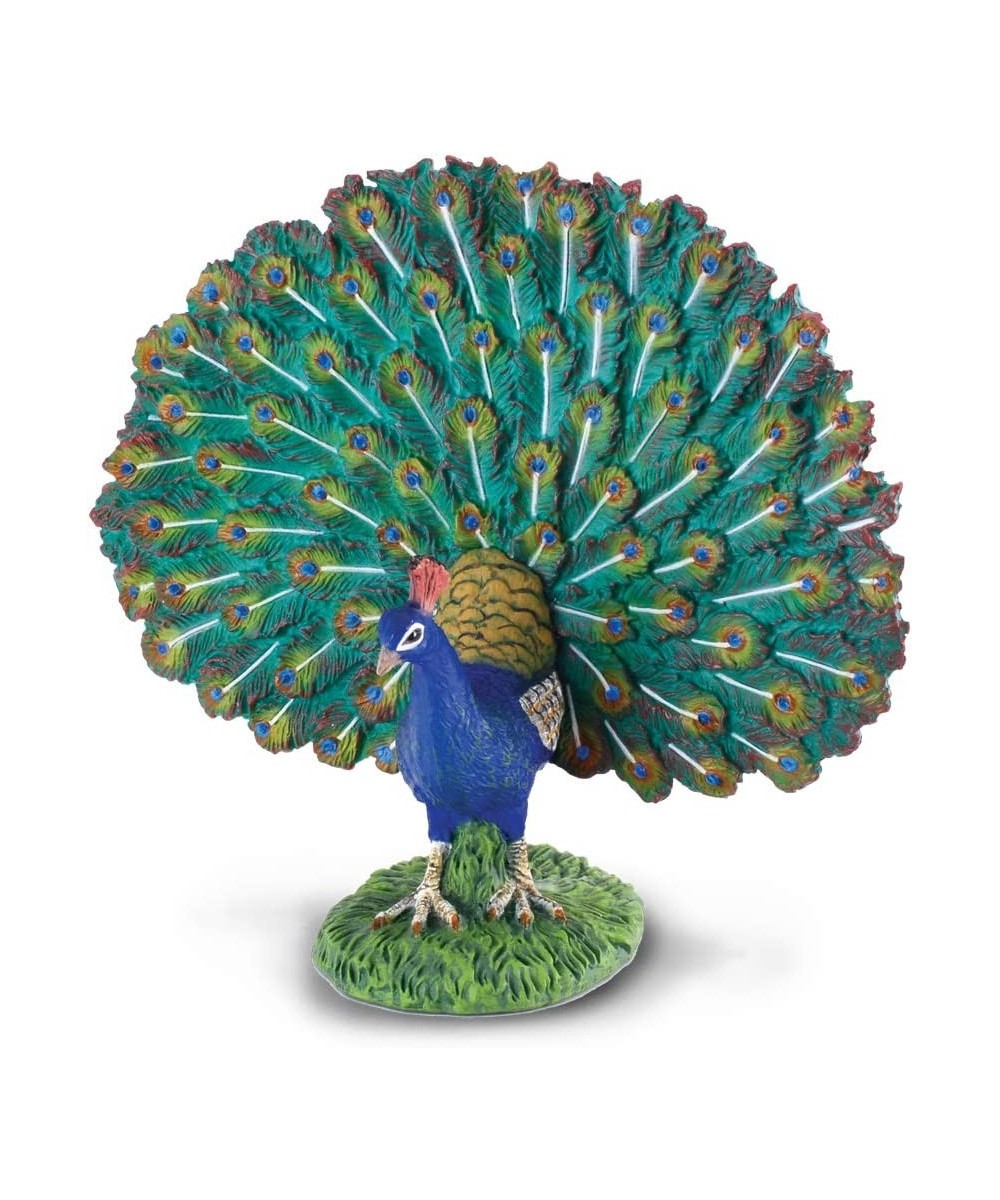 Farm Life Peacock Toy Figure - Authentic Hand Painted Model 4"L x 3.5"H $18.07 Kids' Play Animal Figures