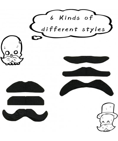 24 Pcs Novelty Fake Mustaches Novelty Fake Beard Face Mustaches Mustache Stickers for Face Self Adhesive Mustache for Kids Ha...