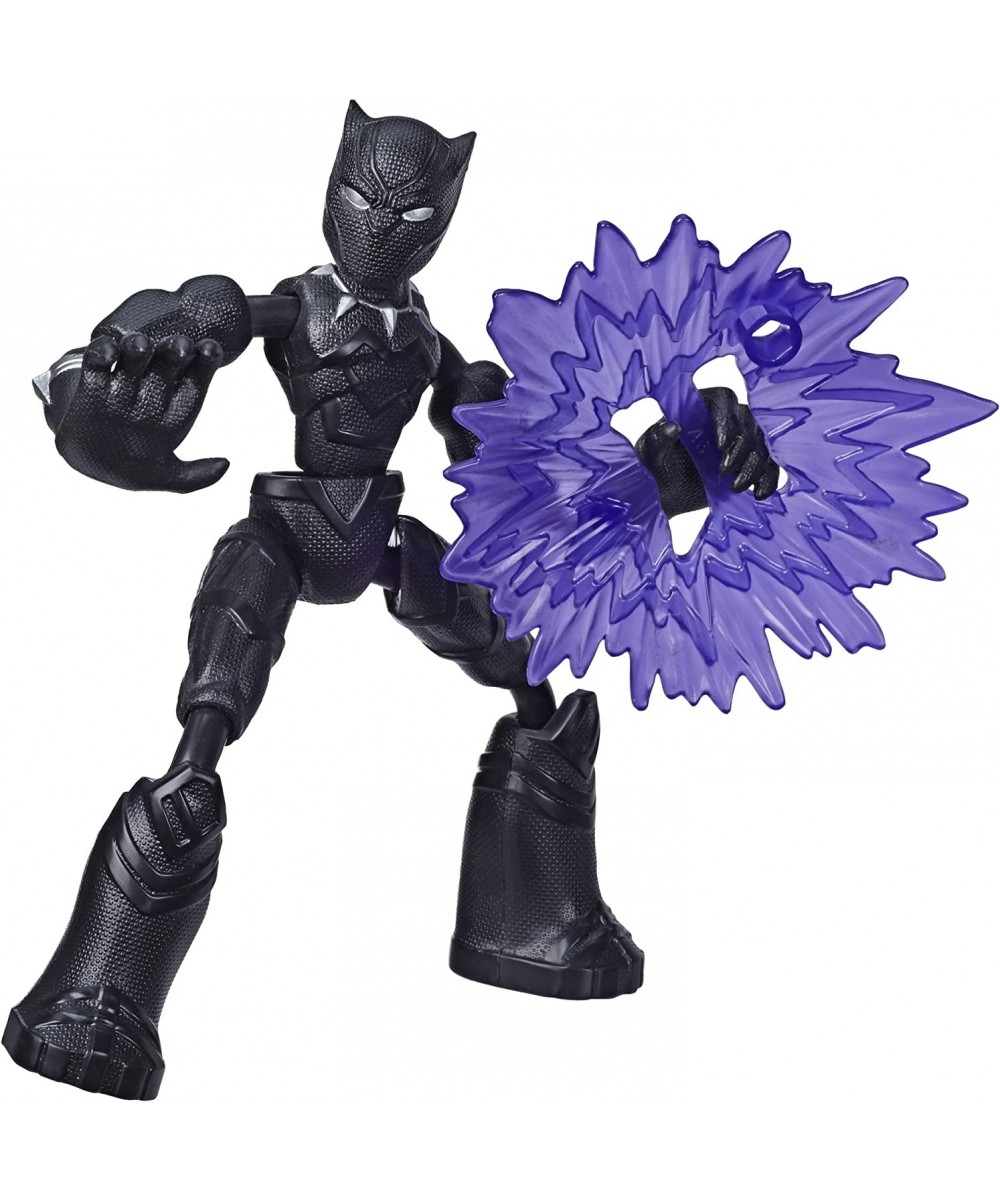 Marvel Bend and Flex Action Figure Toy 6-Inch Flexible Black Panther Figure Includes Blast Accessory for Kids Ages 4 and Up $...