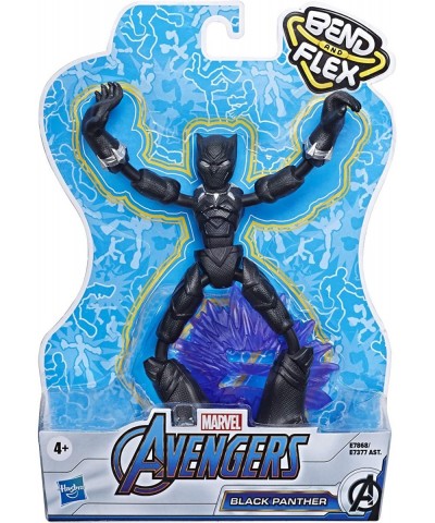 Marvel Bend and Flex Action Figure Toy 6-Inch Flexible Black Panther Figure Includes Blast Accessory for Kids Ages 4 and Up $...