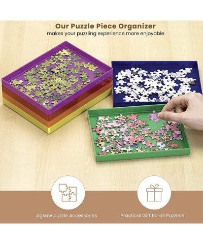 – Stack-Em Sorting Trays - Puzzle Piece Organizer – Stackable Sorting Trays - Jigsaw Puzzle Accessories - Pack of 6 - 7¾” x 5...