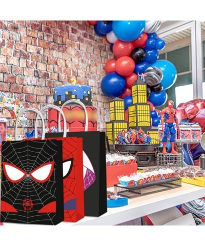 Party Favor Bags 15PCS for Spider Hero Gift Bags Goodie Bags Superhero Treat Candy Bags for Spider Hero Themed Kids Boys Girl...