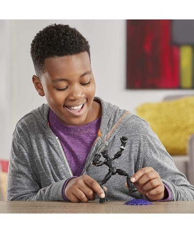 Marvel Bend and Flex Action Figure Toy 6-Inch Flexible Black Panther Figure Includes Blast Accessory for Kids Ages 4 and Up $...