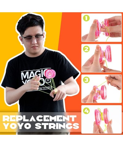 Yoyo Strings Professional 100% Polyester - Fits for Responsive and Non Responsive Yoyos -Yoyo Strings Pack of 50 (Red Orange ...