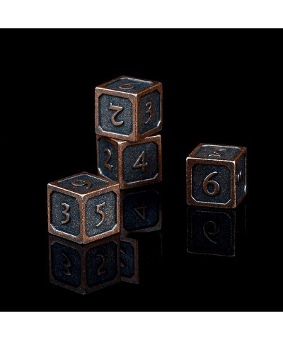 Metal Dice Set D&D 4D6s - 4pc Metal Dice Set w/ Velvet Dice Bag - D&D Dice Set D&D (Dungeons and Dragons Dice Set) for RPG - ...