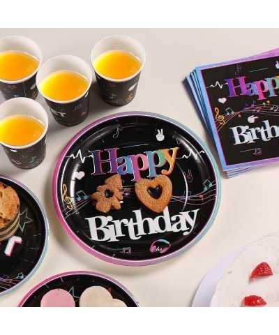 Music Birthday Party Supplies Tik Tok Party Supplies Serve 16 Guests Include Tablecloth Paper Plate Cups Straws Napkins Banne...