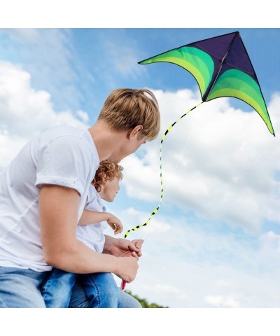 Green Triangle and Orange Octopus Kite for Kids and Adults Easy to Fly Beautiful Animal Kite Children Interactive Toy Large F...