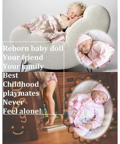 22 Inch Realistic Reborn Baby Dolls Girls Look Real Silicone Doll Handmade Newborn Eyes Closed $83.01 Dolls