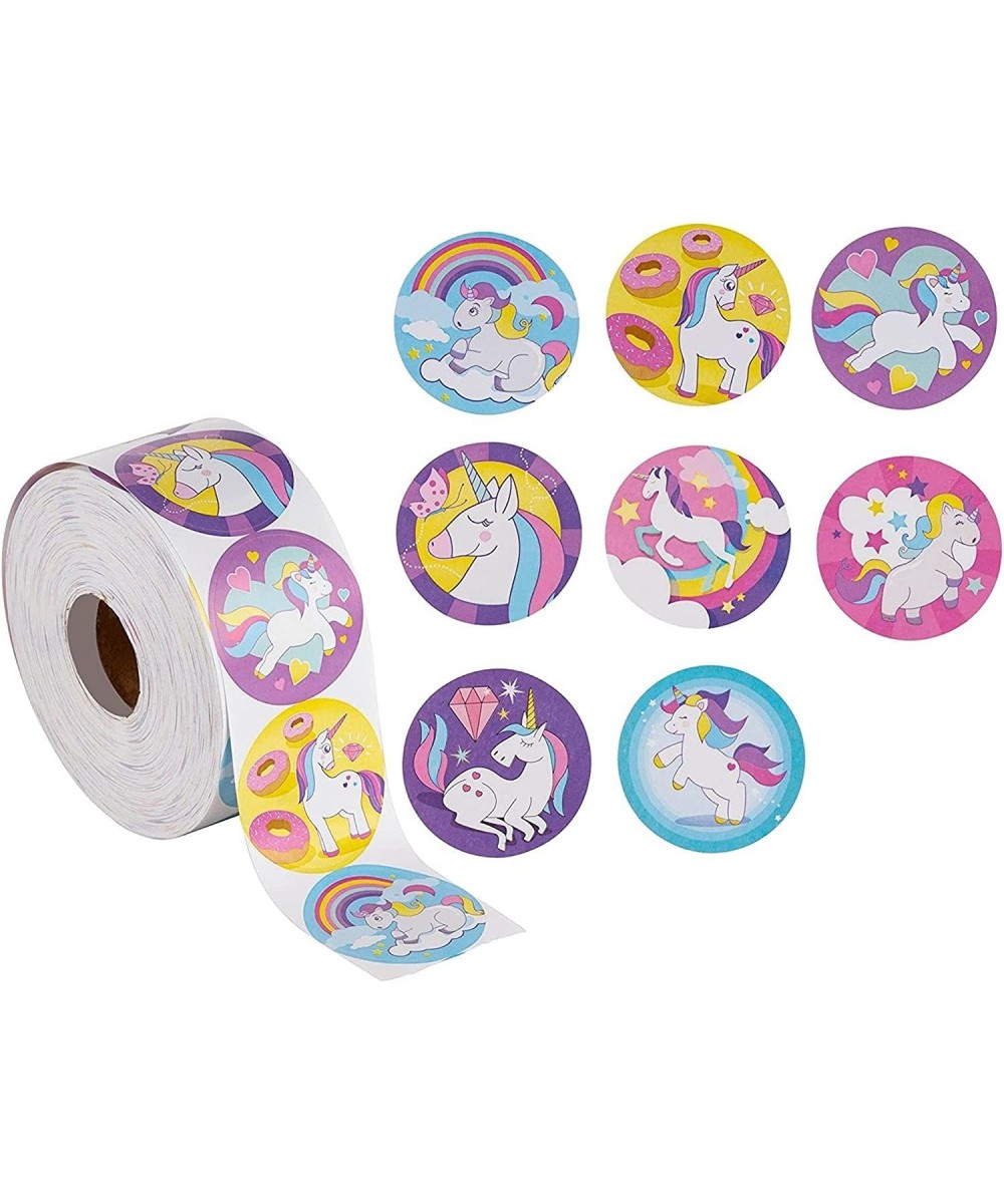 Rainbow Unicorn Stickers Sticker Roll (1.5 in 1000 Pieces) $14.72 Kids' Stickers