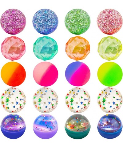 Bouncy Balls for Kids 20 Pieces 5 Styles 32mm Assorted Bouncy Balls with Storage Bag for Birthday Party Favors $22.41 Kids' P...