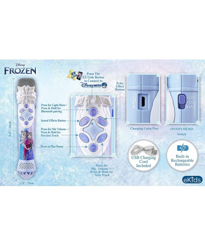 Disney Frozen Karaoke Microphone with Bluetooth Speaker Wireless Microphone Connects to Disney Songs Via EZ Link Feature for ...