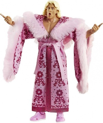 WWE Ultimate Edition Ric Flair Action Figure 6-in / 15.24-cm with Interchangeable Heads Swappable Hands & Entrance Robe for A...