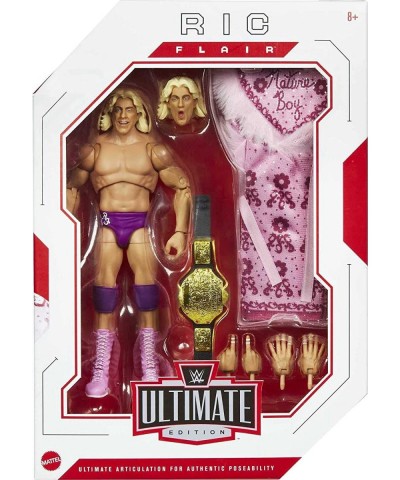 WWE Ultimate Edition Ric Flair Action Figure 6-in / 15.24-cm with Interchangeable Heads Swappable Hands & Entrance Robe for A...