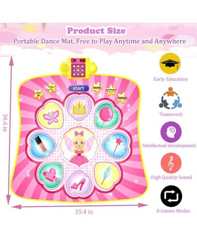 Gifts for 6 Year Old Girl- Dance Mat Toys for 3+ Year Old Girls Gifts Age 4-8 Dance Pad with 8 Game Modes - Girl Toys Age 4-7...