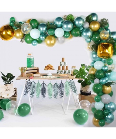 Jungle Safari Balloon Garland Arch Kit - Baby Shower Decorations Boy Tropical Leaves Colorful Balloons Balloon Strip Green An...