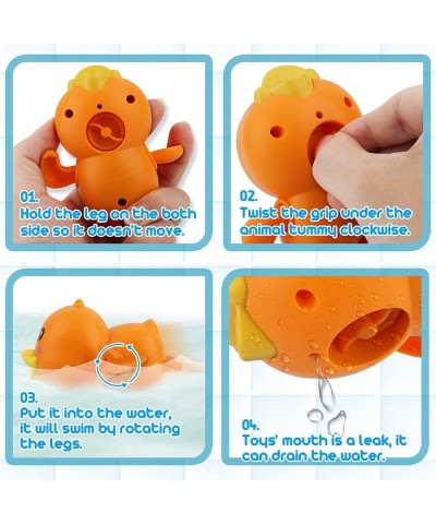 Bath Toys Magnetic Fishing Games Baby Bath Toys Wind-up Swimming Fish Duck Whale Toys Floating Pool Bathtub Tub Toys for Todd...