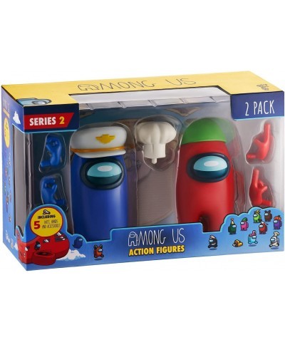 Among Us Action Figures | Two of Four 4.5-Inch-Tall Collectibles | Among Us Toys and Playable Mini Toys | Blue Ghost and Red ...