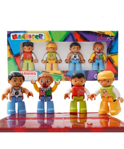 Magnetic Figures 4 Pieces Toys Compatible with Magnetic Building Tiles Blocks for Kids Toddlers Boys Girls Gift Toys $24.87 M...