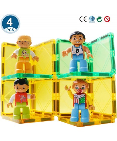 Magnetic Figures 4 Pieces Toys Compatible with Magnetic Building Tiles Blocks for Kids Toddlers Boys Girls Gift Toys $24.87 M...