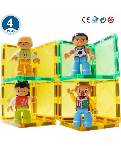 Magnetic Figures 4 Pieces Toys Compatible with Magnetic Building Tiles Blocks for Kids Toddlers Boys Girls Gift Toys $24.87 M...