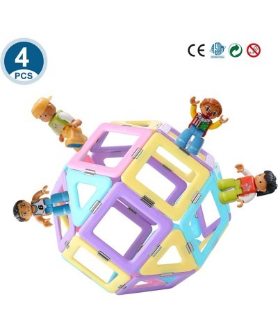 Magnetic Figures 4 Pieces Toys Compatible with Magnetic Building Tiles Blocks for Kids Toddlers Boys Girls Gift Toys $24.87 M...