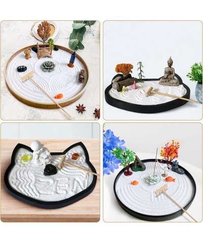 8pcs Mini Zen Garden Rake Tabletop Rock Garden Sandbox Tools Kits Japanese Desktop Meditation Sand Box Accessories $17.82 Toy...