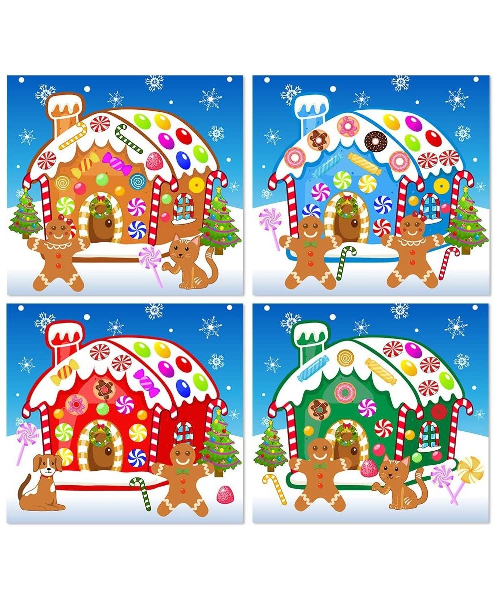 Make-A-Gingerbread House Stickers Christmas Party Game/Craft/Activity/Favor/Supplies for kids16pcs $16.68 Kids' Stickers