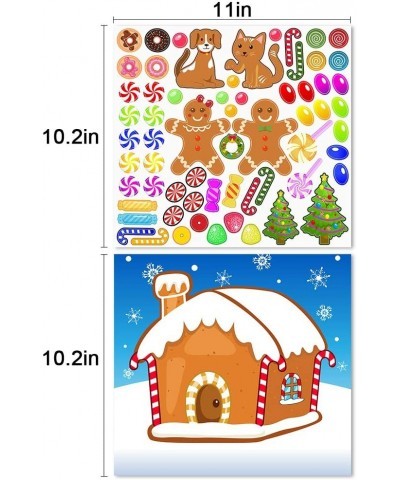 Make-A-Gingerbread House Stickers Christmas Party Game/Craft/Activity/Favor/Supplies for kids16pcs $16.68 Kids' Stickers