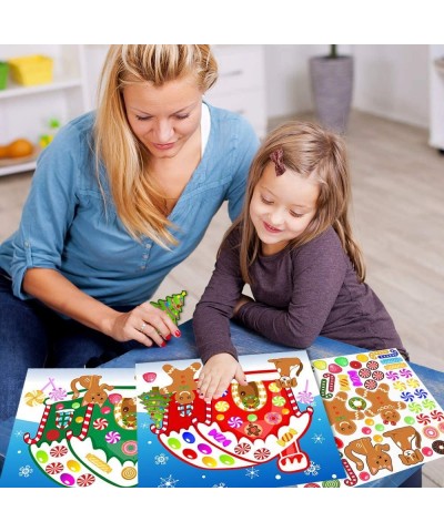 Make-A-Gingerbread House Stickers Christmas Party Game/Craft/Activity/Favor/Supplies for kids16pcs $16.68 Kids' Stickers