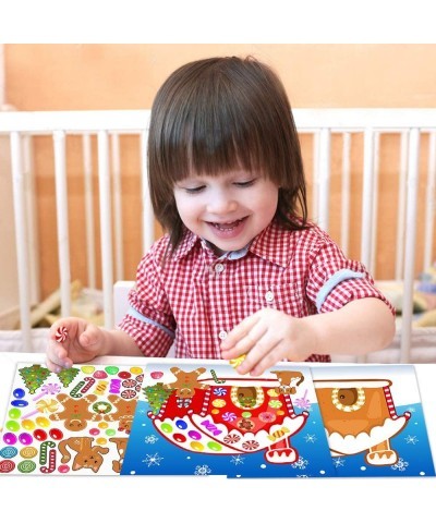 Make-A-Gingerbread House Stickers Christmas Party Game/Craft/Activity/Favor/Supplies for kids16pcs $16.68 Kids' Stickers