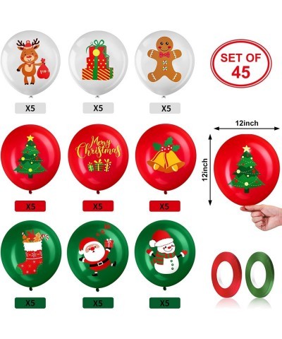 45 Pieces Christmas Latex Balloons Christmas Birthday Party Decorations for Christmas Party Xmas Gifts School Classroom Game ...