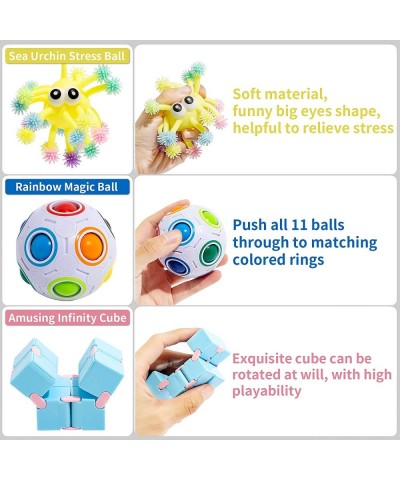 76 Pack Sensory Fidget Toys Set Stress Relief and Anti-Anxiety Bundle Sensory Toys for Kids Adults Cool Fidget Packs with Moc...