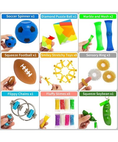 76 Pack Sensory Fidget Toys Set Stress Relief and Anti-Anxiety Bundle Sensory Toys for Kids Adults Cool Fidget Packs with Moc...