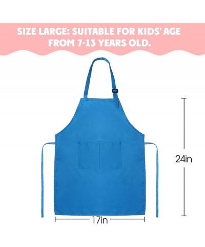 Kids Chef Hat and Apron Set 12 Pieces Waterproof and Adjustable Child Aprons for Boys and Girls $40.97 Toy Kitchen Products