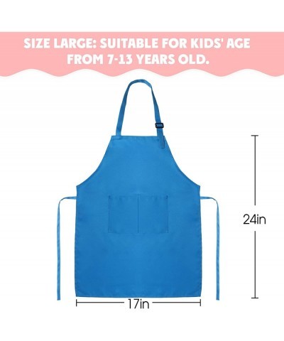 Kids Chef Hat and Apron Set 12 Pieces Waterproof and Adjustable Child Aprons for Boys and Girls $40.97 Toy Kitchen Products